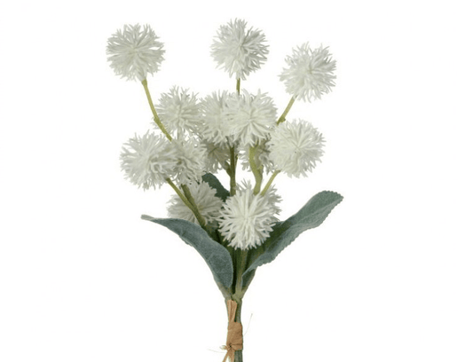 Ivory Flocked Thistle Bundle 14.5"