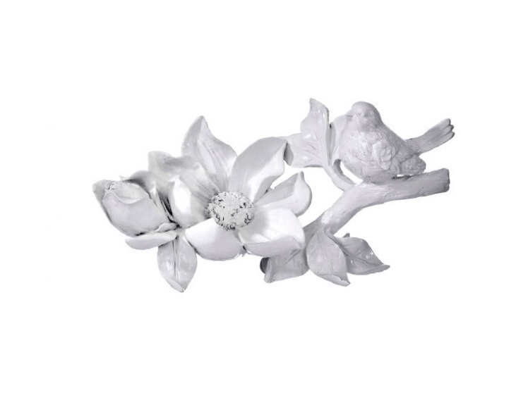 9.5" Magnolia Resin and Bird