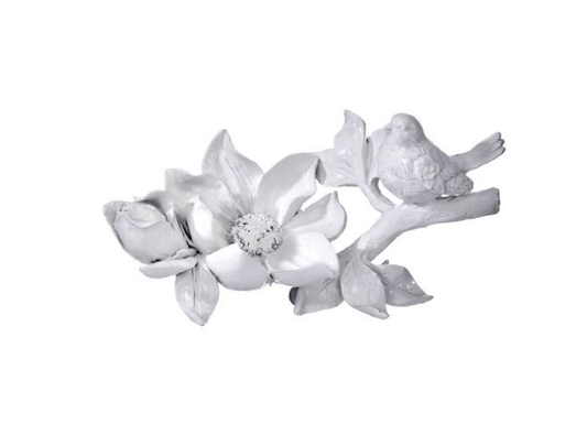 9.5" Magnolia Resin and Bird