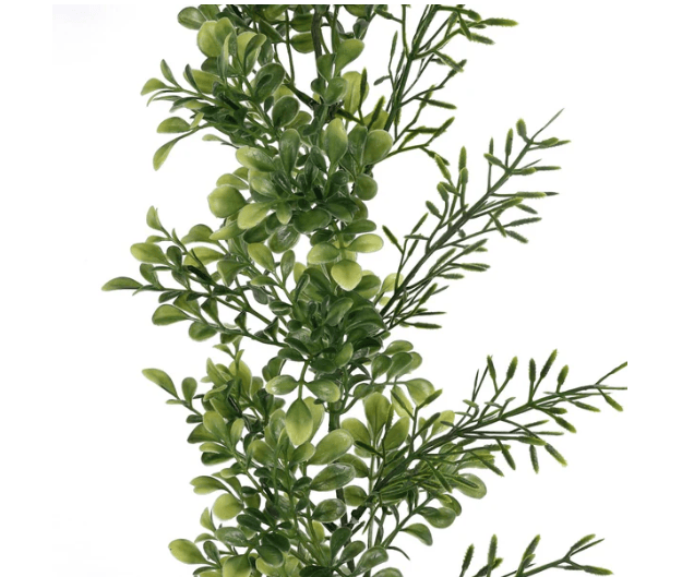 84" Faux Boxwood Garland