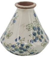 White Ceramic Bud Vases with Blueberry Motifs (3 Styles)