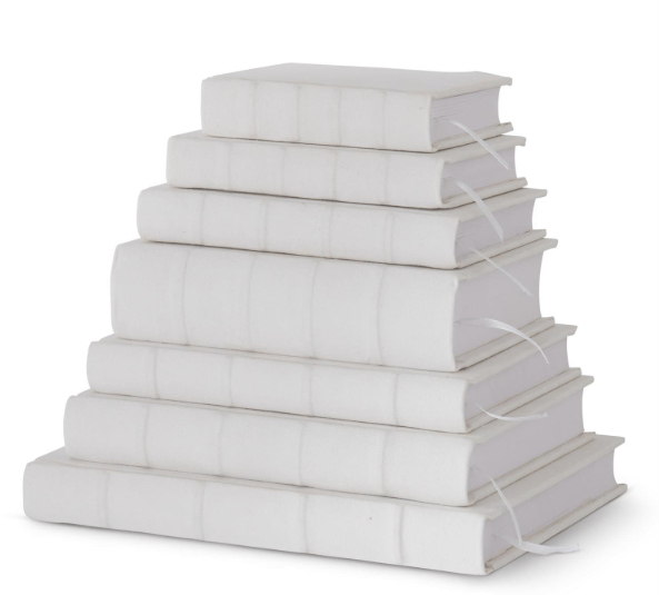 White Canvas Covered Journal (7 sizes available)