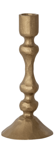 Hand-Forged Metal Taper Holder, Antique Gold Finish, 4 Styles (Holds 1/2" Taper)