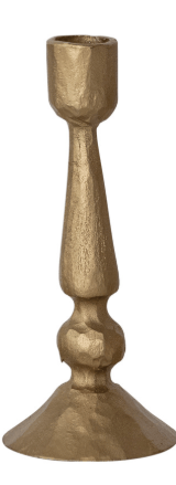 Hand-Forged Metal Taper Holder, Antique Gold Finish, 4 Styles (Holds 1/2" Taper)