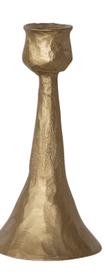 Hand-Forged Metal Taper Holder, Antique Gold Finish, 4 Styles (Holds 1/2" Taper)