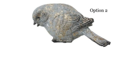 Speckled Gold Resin Bird 5.25"