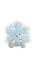 Mudpie blue snowflake mini Christmas plushie with smiling face and soft texture