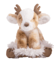 Mudpie small reindeer plush toy with brown fur and antlers