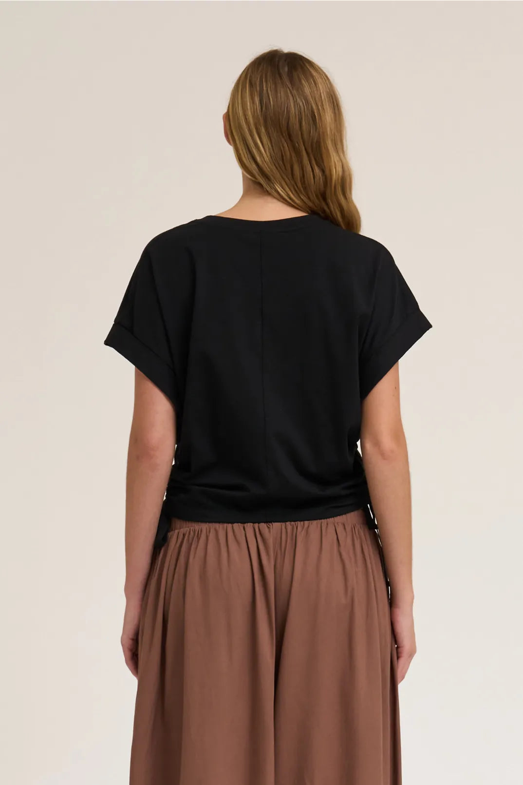 Soft Cotton Side Scrunch Tee