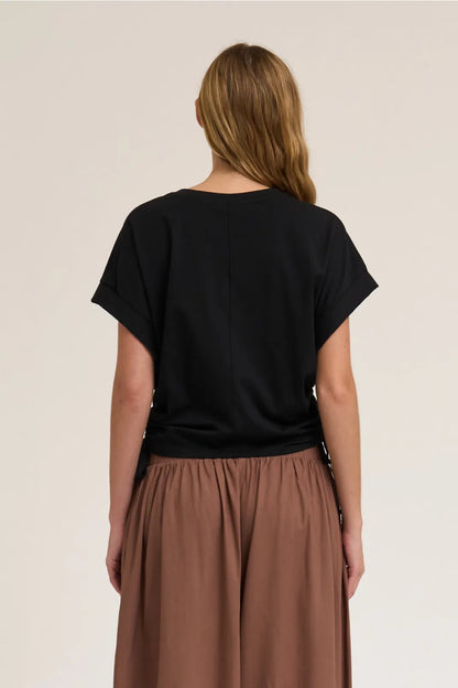 Soft Cotton Side Scrunch Tee