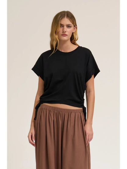Soft Cotton Side Scrunch Tee