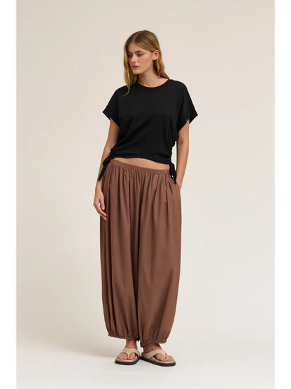Soft Cotton Side Scrunch Tee
