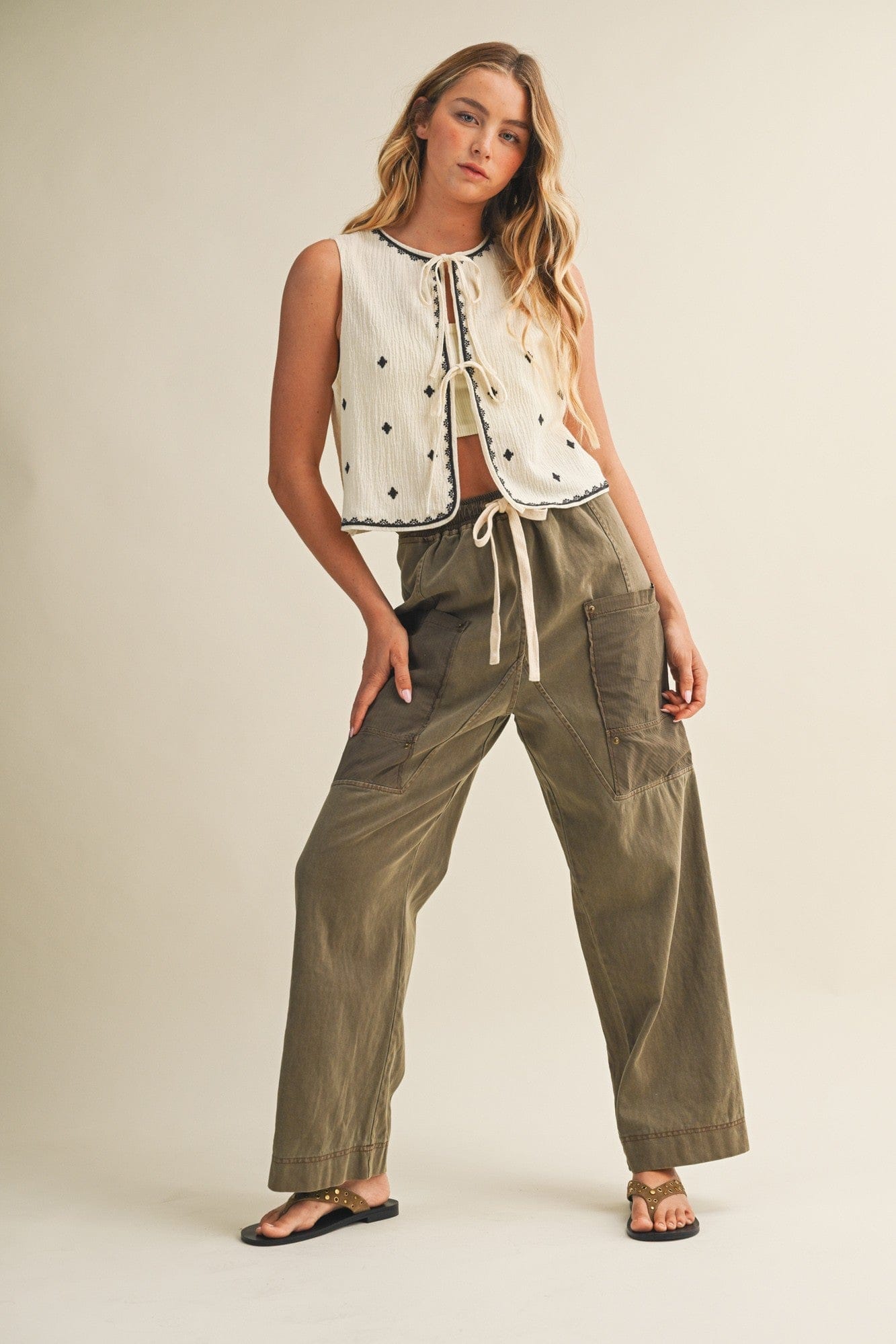 Side Pocket Wide Pants