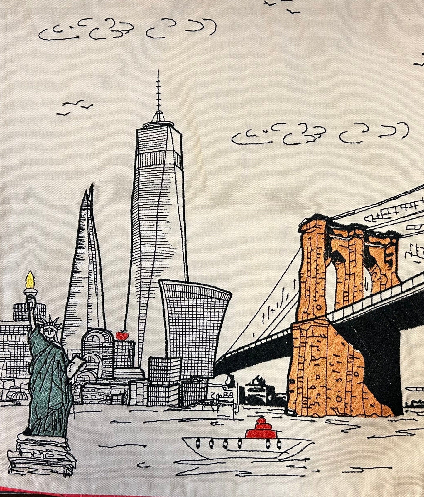 New York Skyline Flour Sack Tea Towel - 2 Designs