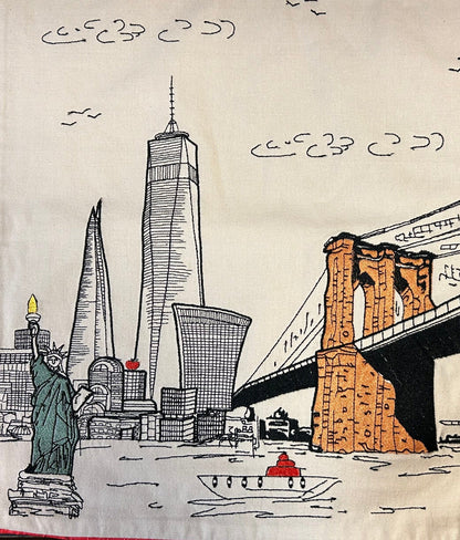 New York Skyline Flour Sack Tea Towel - 2 Designs