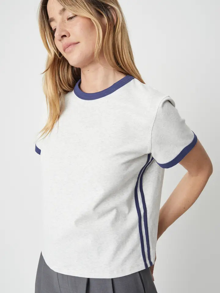The Cait Top | Sporty Contrast Band Tee