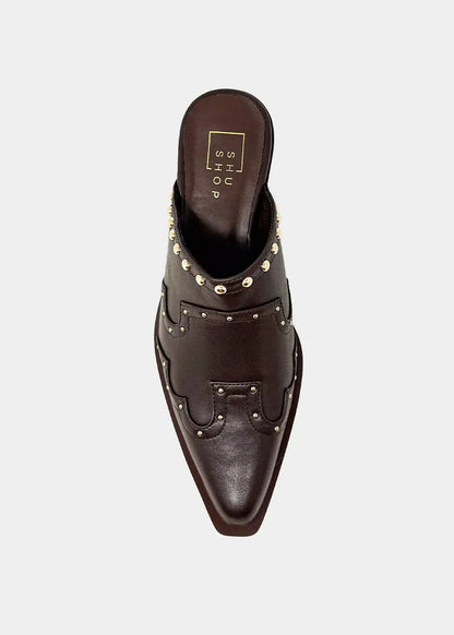 THALIA Nude slip-on mule Shoes