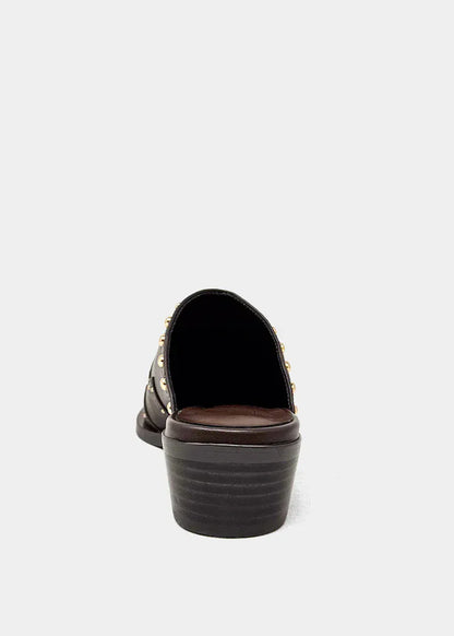 THALIA Nude slip-on mule Shoes