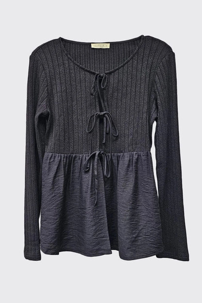 Flattering Black Knit Top