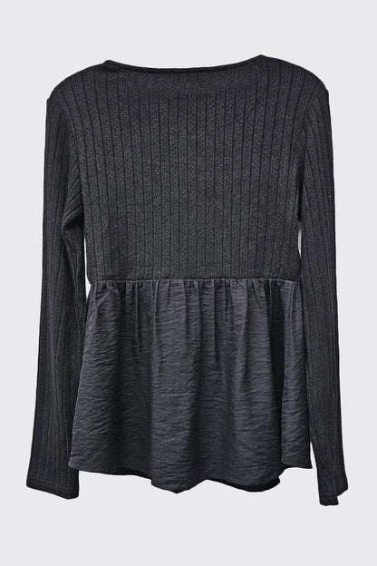 Flattering Black Knit Top