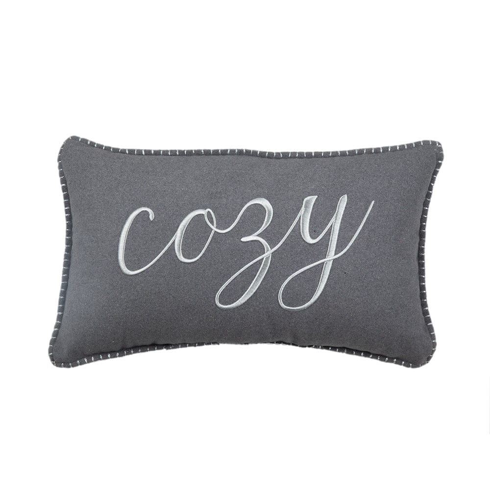Gray "Cozy" 14x24" Pillow