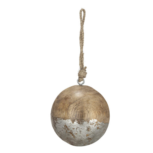 4" Wood Ball Ornament