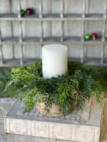 Verdant Cedar Candle Ring | 18"