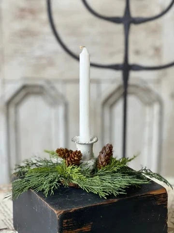 Advent Greens Candle Ring | 8"