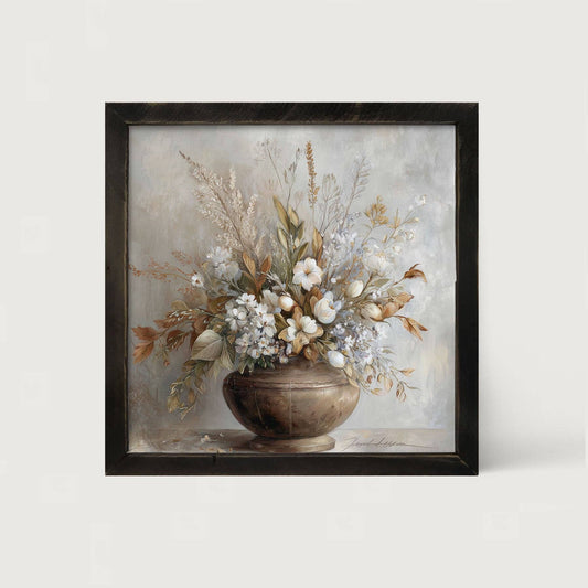 Copper Vase with Floral Bouquet