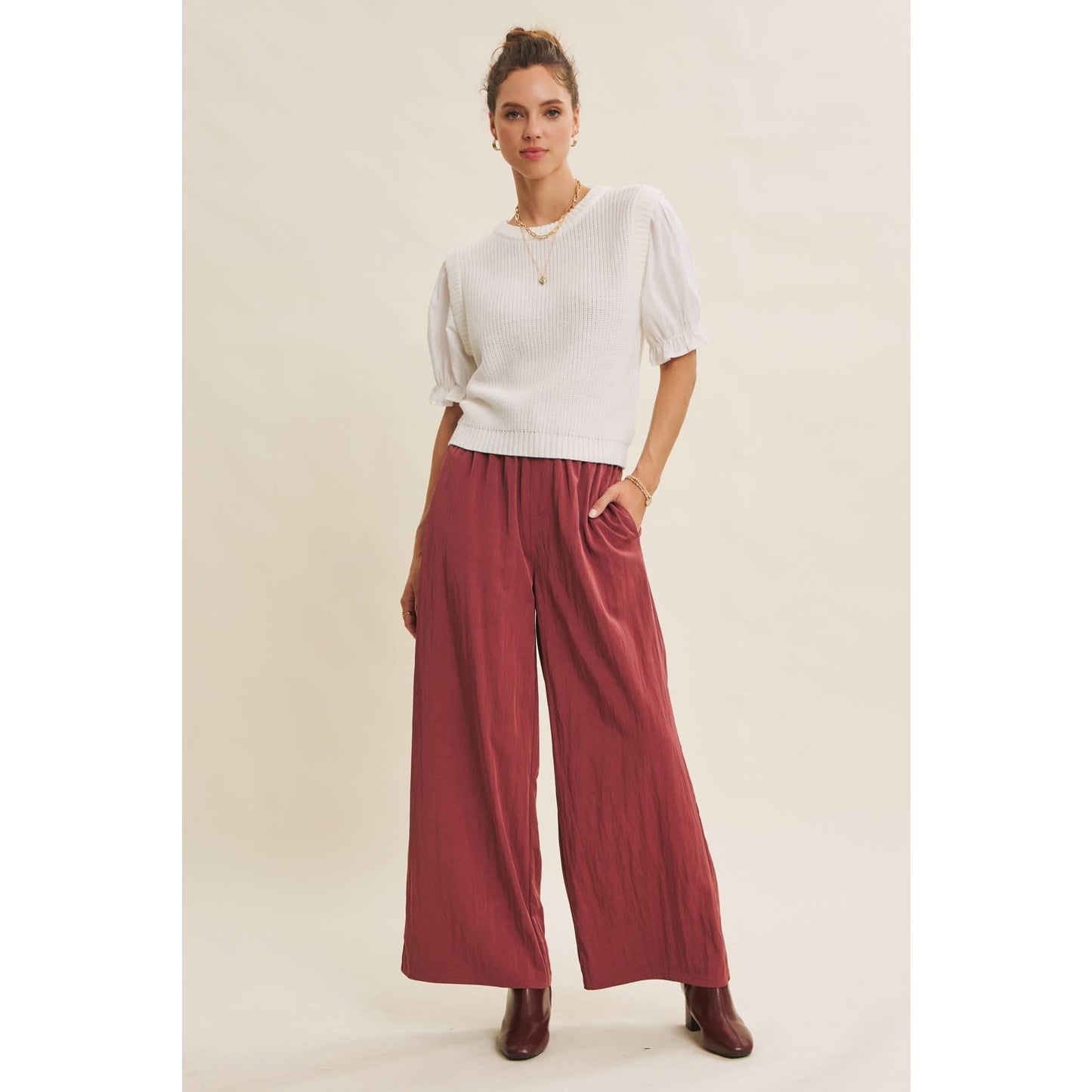 Washed Wide Leg Pants