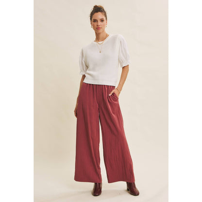 Washed Wide Leg Pants