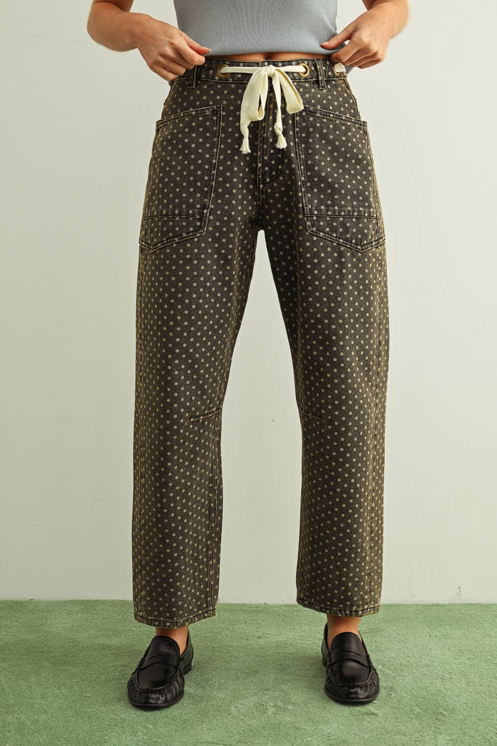 Polka Dot Barrel Pants