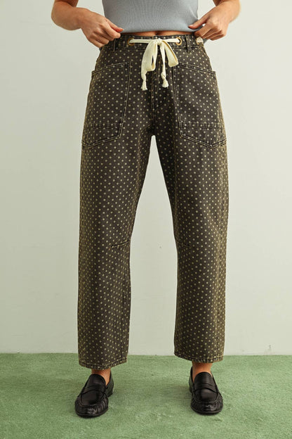 Polka Dot Barrel Pants