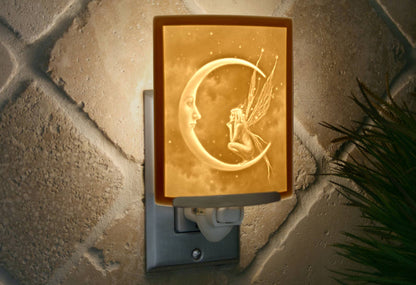 Fairy Moon Porcelain Lithophane Night Light