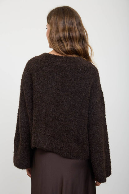 Fuzz Button Down Sweater