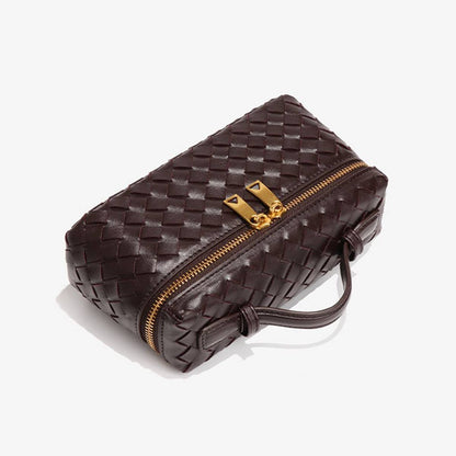 Handmade Woven Trendy Box Shoulder Bag_CWAB06123