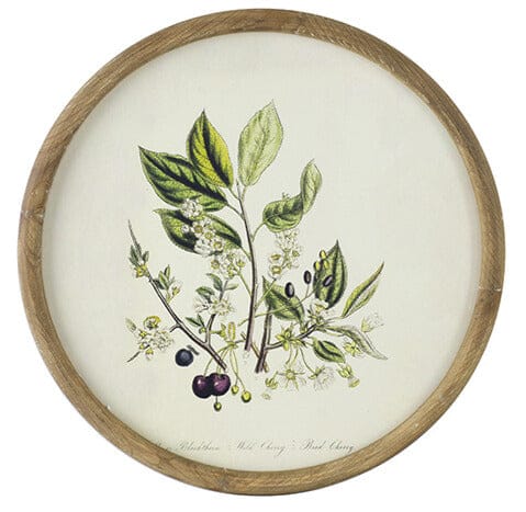 Assorted Flora Print with Round Frame