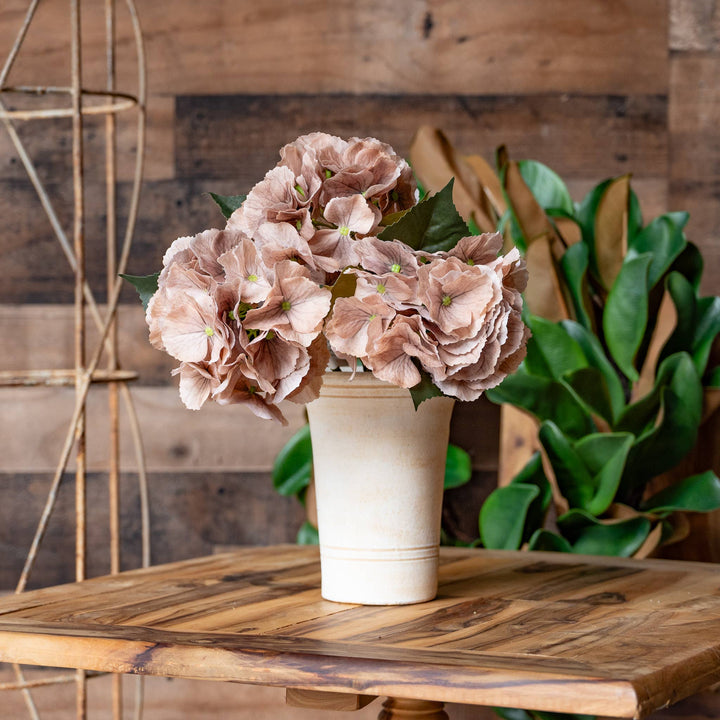 Real Touch Hydrangea - 14 Inch - Dune