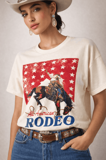 All-American Rodeo Western Cowboy T-Shirt