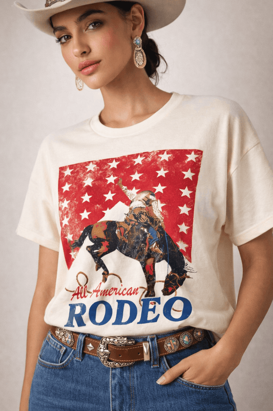 All-American Rodeo Western Cowboy T-Shirt