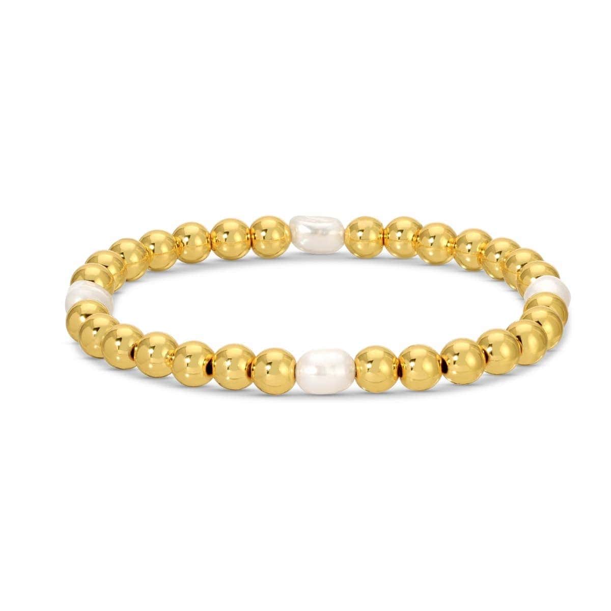 Stretch Bead Bracelets with Large Pearls