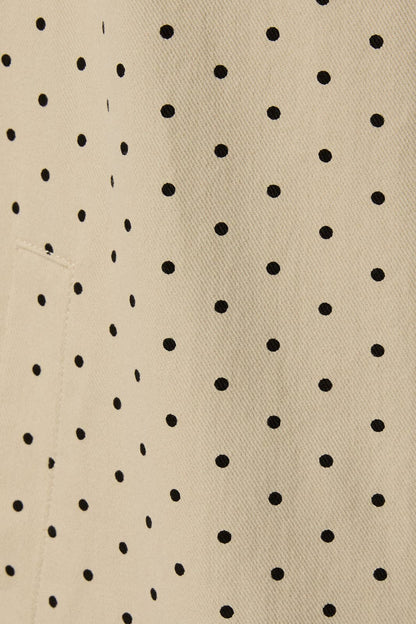 Polka Dot Denim Coat
