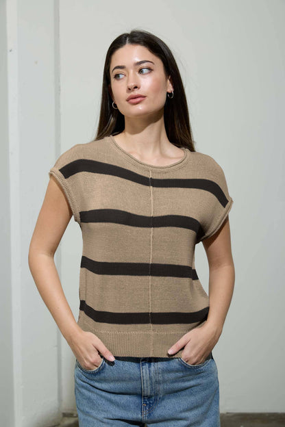 Stripe Front Seam Top