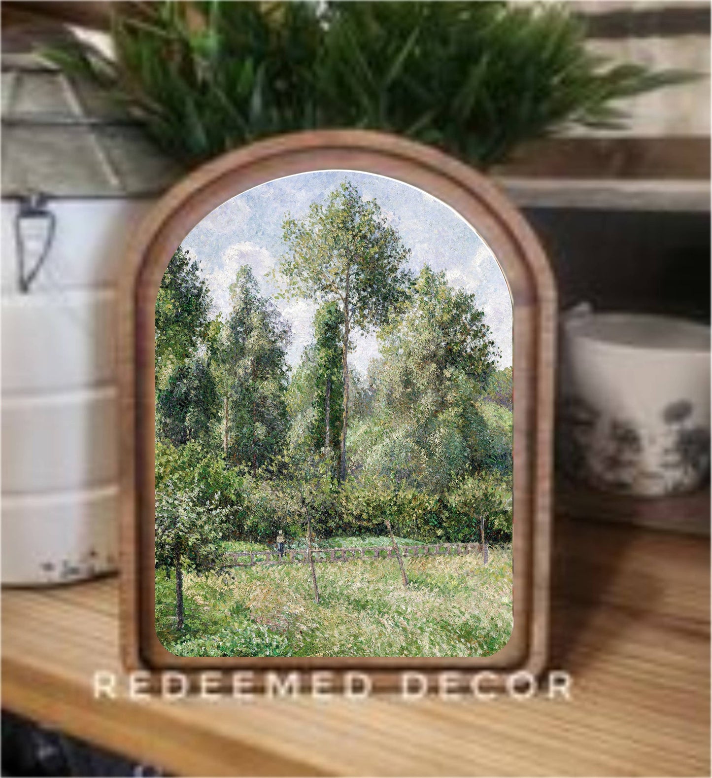 Arch Top Poplars Framed Art