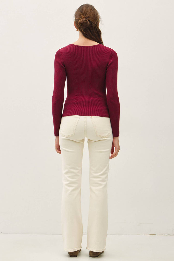 Ribbed Button Up Cardigan