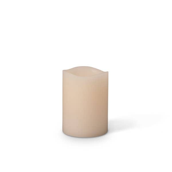 3x4 inch Gerson Bisque Wax Glow Wick(R) LED Candle - Bisque Color