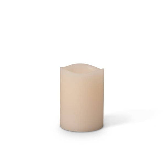 3x4 inch Gerson Bisque Wax Glow Wick(R) LED Candle - Bisque Color