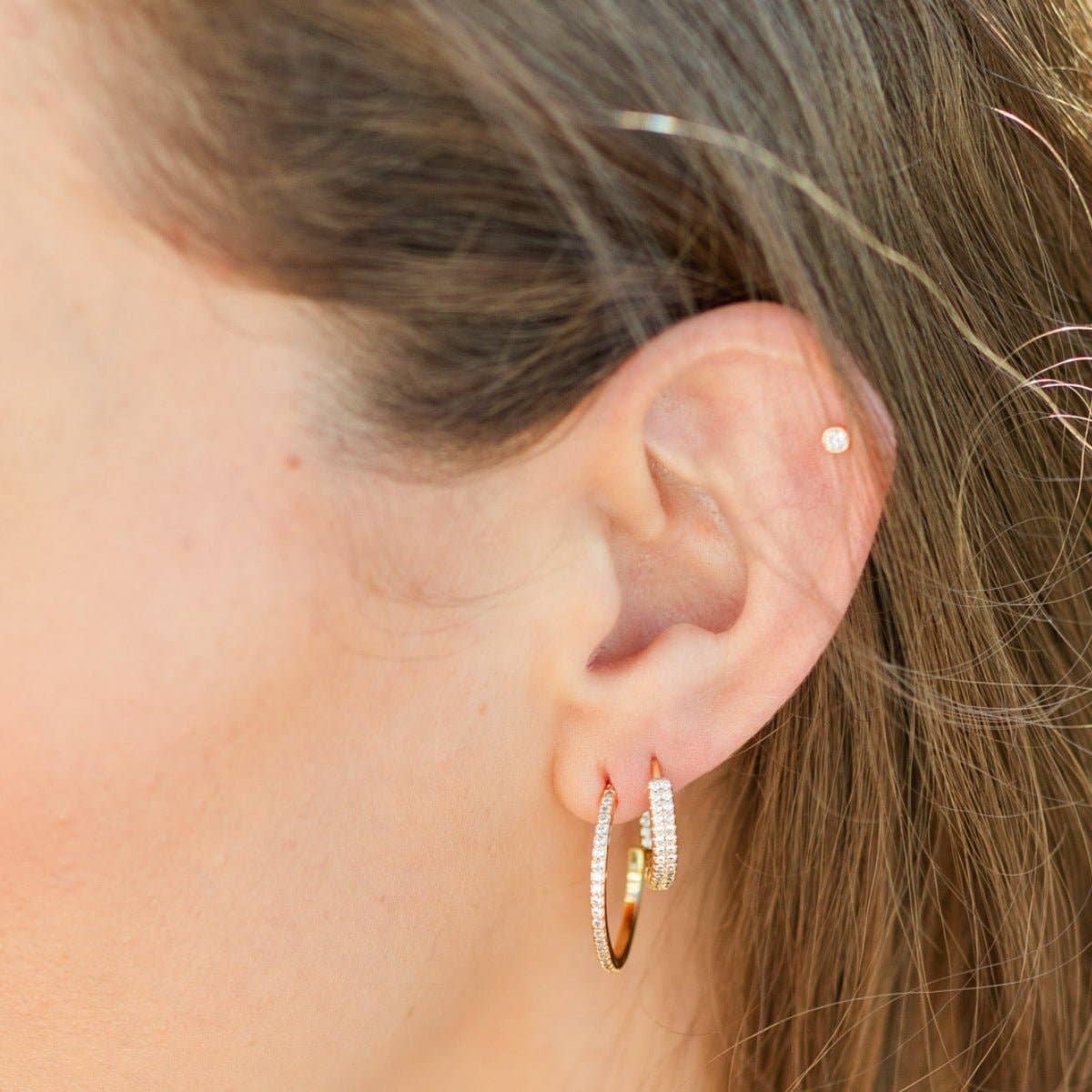 Pavé Hoop Earrings