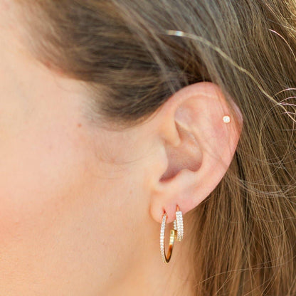 Pavé Hoop Earrings