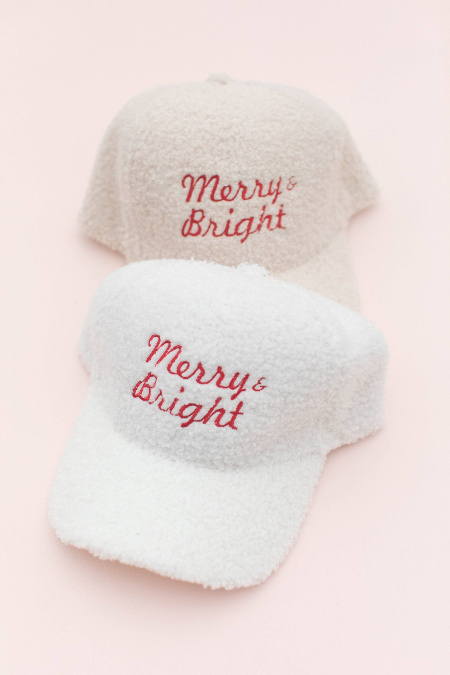 Holiday Merry Bright Boucle Baseball Hat Cap